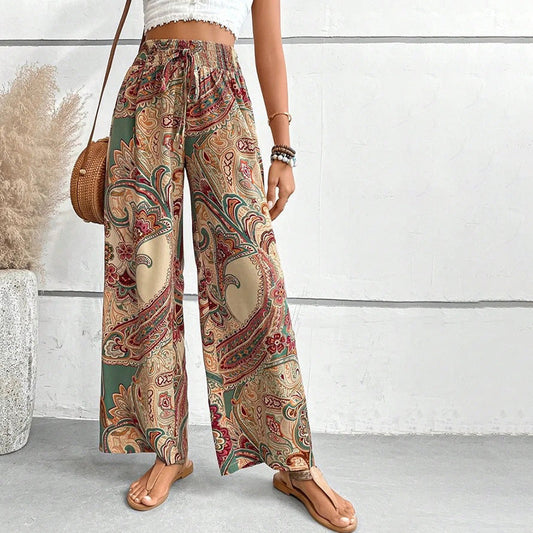 Casual Ethnic Print Pants Khaki best Best Sellings bottoms clothes pants Sale Topseller