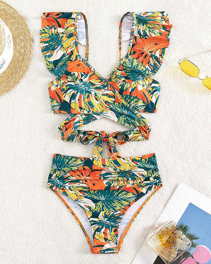 Dana® | Bikini dos nu avec motif tropical