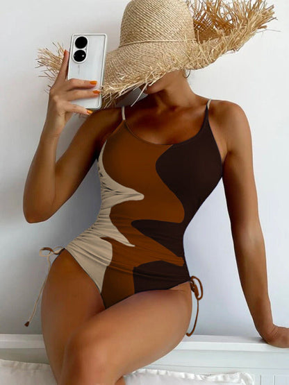 One Piece Bikini- Bask in the Sun: Enjoy Your Water Sports and Occasions with Our Removable Padded One Piece Bikini- - Pekosa Women Clothing