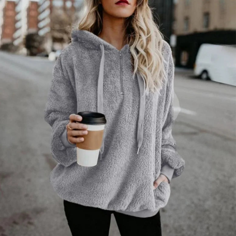 Zsófia | Sweat à capuche d'hiver simple et élégant