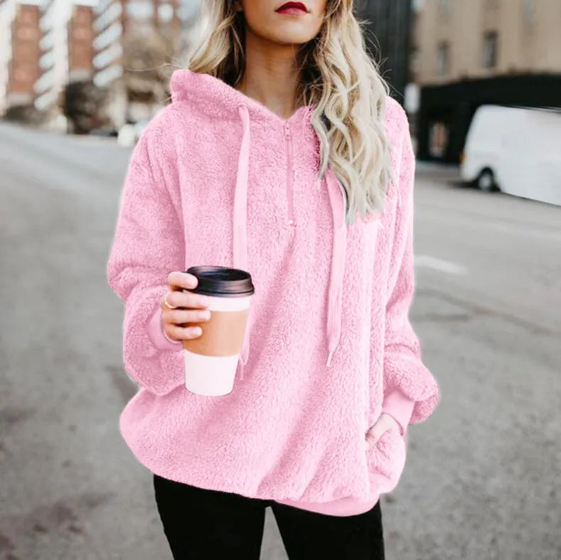 Zsófia | Sweat à capuche d'hiver simple et élégant