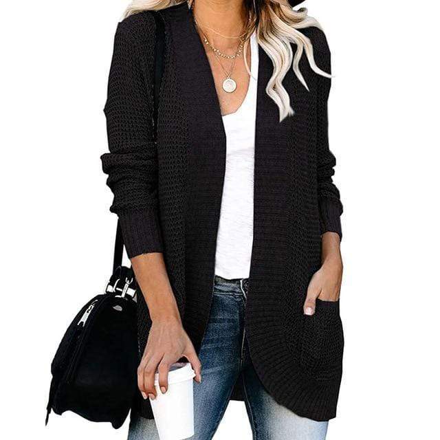 Boho Beach Hut Cardigans, Sweaters Loose Fit Long Sleeve Knitted Cardigan