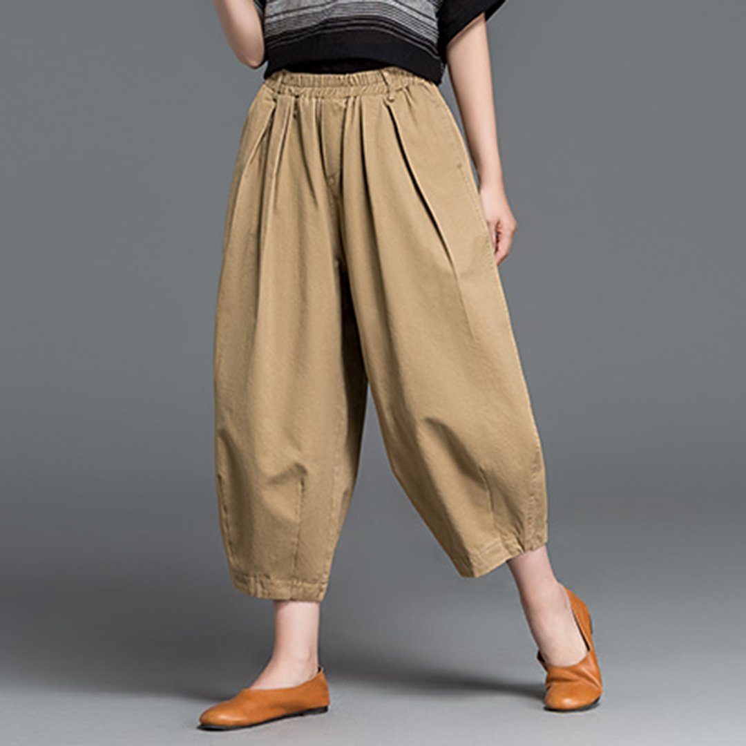 Elastic Waist Harem Pants