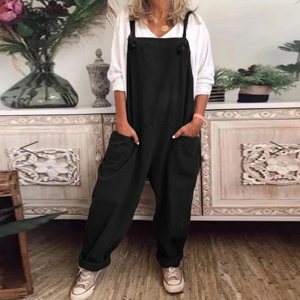 MOIRA - Overall Jumpsuit aus locker gebundener Baumwolle und Leinen