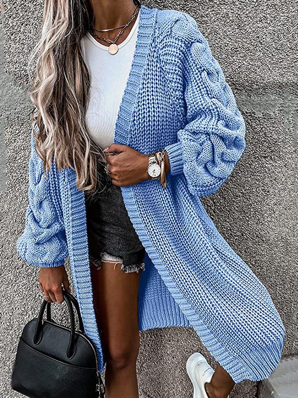 Women's Cardigans Loose Long Sleeve Knitted Sweater Cardigan - Cardigans & Sweaters - INS | Online Fashion Free Shipping Clothing, Dresses, Tops, Shoes - 22/09/2021 - CAR2109221131 - color-beige