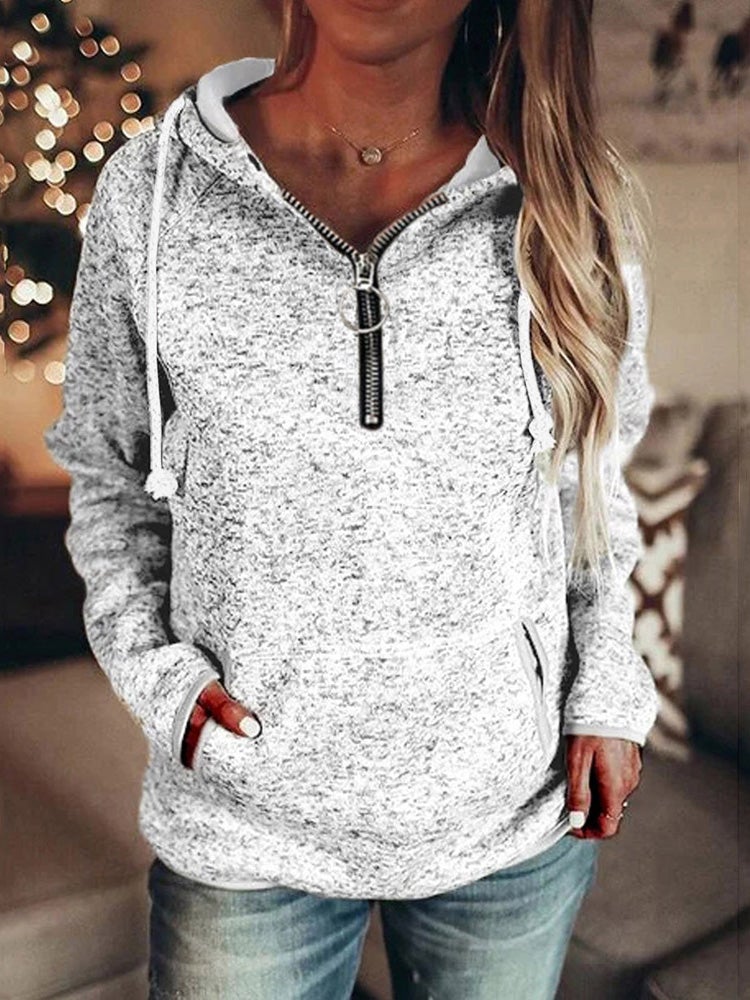 Women's Hoodies Zip Pocket Drawstring Long Sleeve Hoodie - Hoodies - Instastyled | Online Fashion Free Shipping Clothing, Dresses, Tops, Shoes - 05/01/2022 - 30-40 - color-black